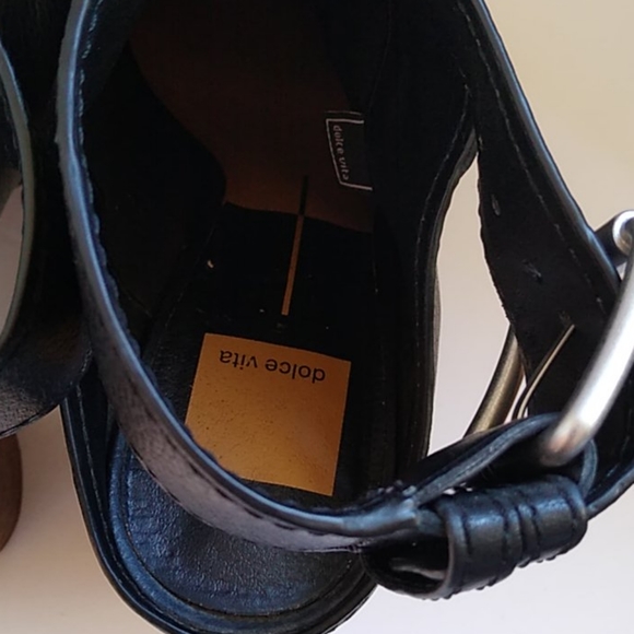 Dolce Vita Black Leather Mule Booties 8.5 - Picture 7 of 14